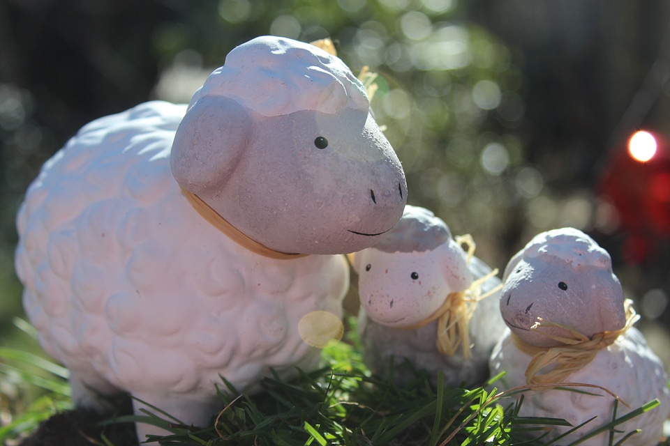 Stone figures cute flock