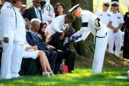 Funeral for U.S. Navy Petty Officer 1st Class Xavier A. Martin at Arlington National Cemetery photo