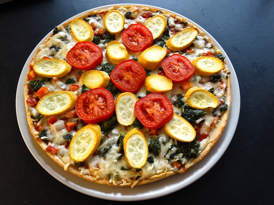 Cheese tomatoes zucchini