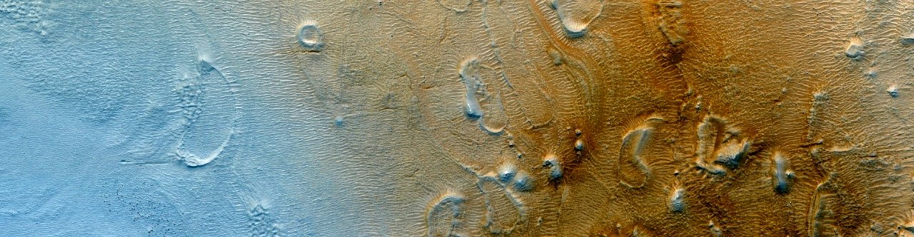 Mars - Central Uplift of Crater in Ismeniae Fossae