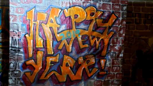 happy new year graffiti