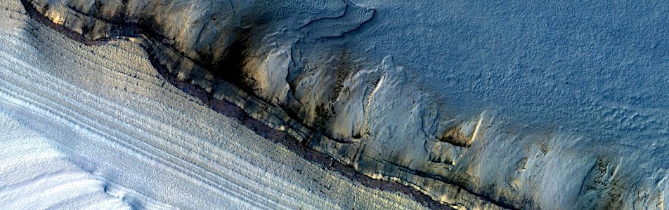 Mars - Steep Scarp in Chasma Boreale on Opposite Side of Original Avalanche Site photo