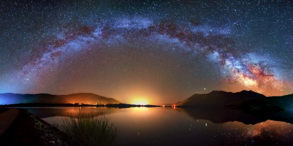 Milky way above Lake Sticada, Croatia