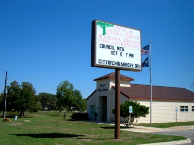 China Grove Town Hall (a sleepy little town down around San Antone)