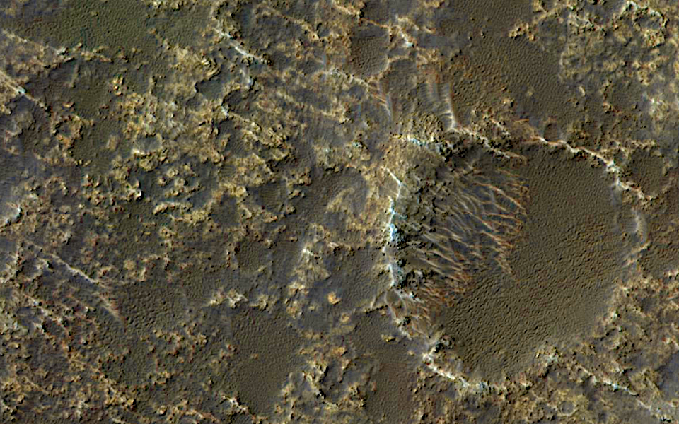 Mars - Crater Floor Deposit in Tyrrhena Terra photo