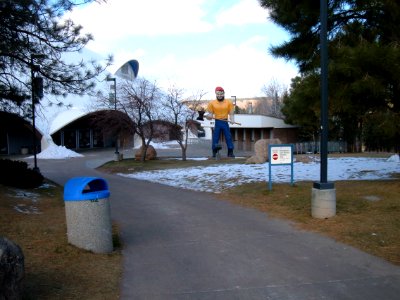 Lumberjack Statue and Walkup Skydome