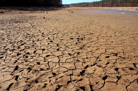 Drought, cracked soil