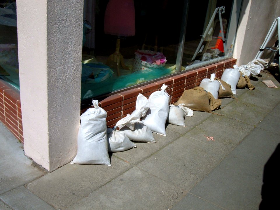 Sandbags from 2006 flood