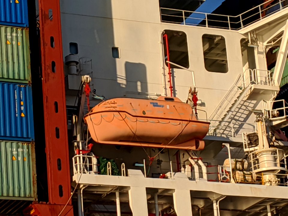 Escape Vehicle on a Cosco Container Ship