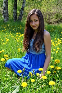 Dress blue portrait photo