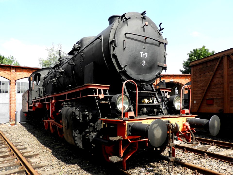 Parowóz Tr7-3 w muzeum kolejnictwa
