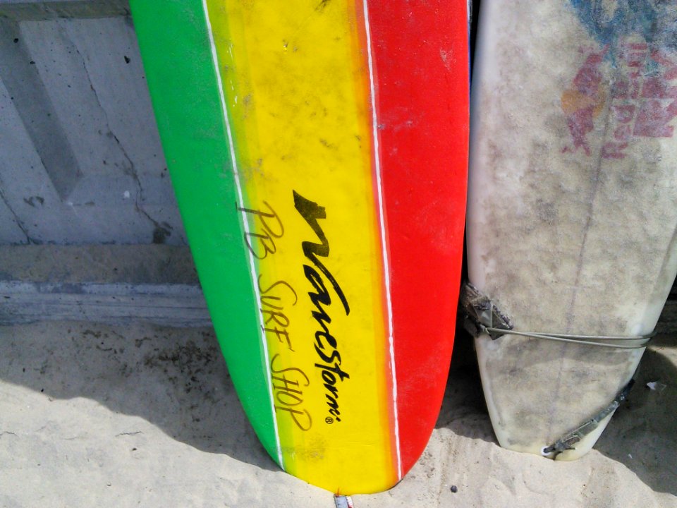 Mission Beach - Surfboards close up