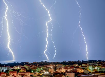 Lighting in Zadar, Croatia