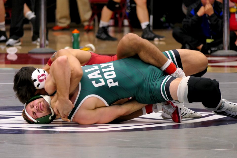 141lbs Real Woods (Stanford) fall Jake Ryan (Cal Poly)