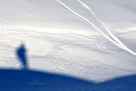 Downhill on the snow photo