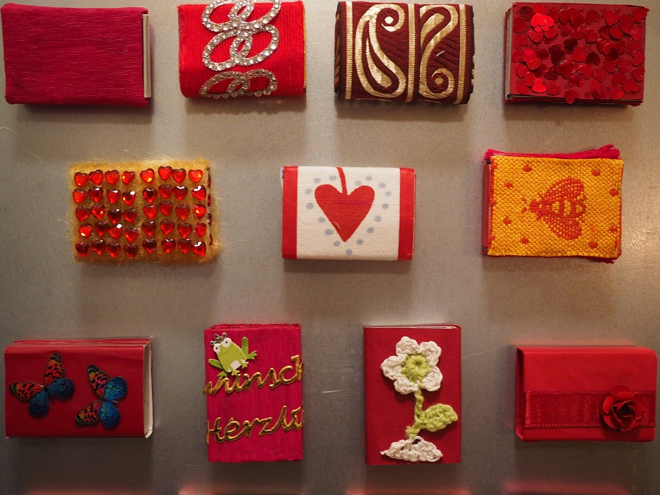 Match boxes decorated boxes