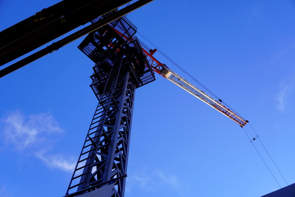 Crane wih bluesky