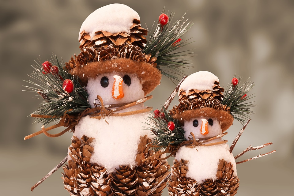 Snowman figures greeting card