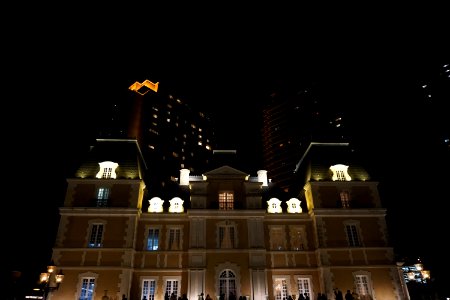 illuminated mansion photo