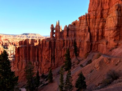 Looking up to the hoodoos