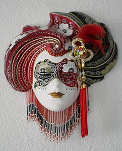 Artists face dressed up