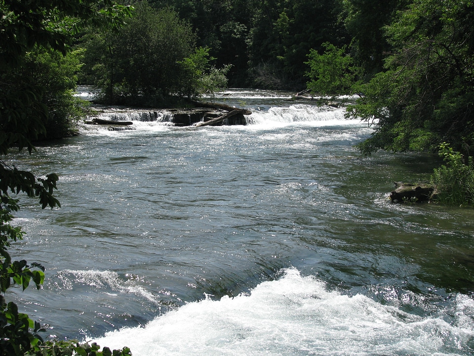 Rapids flowing landscape photo