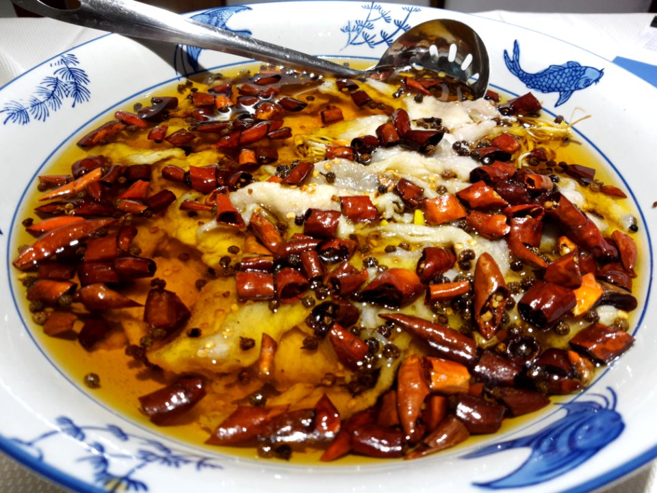 Fish in Pfeffer- und Chili-Öl, Sichuan-Stil