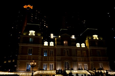 illuminated mansion photo