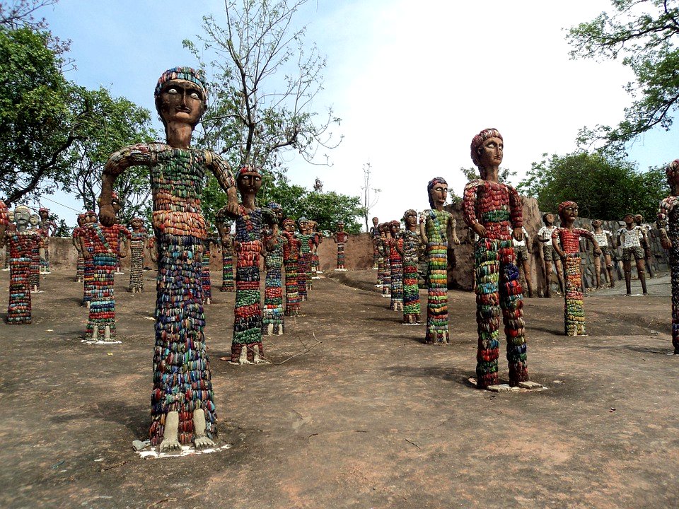 India Figures Rock Garden Painted Chandigarh