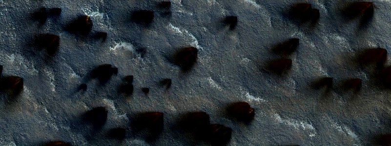 Mars - Active Processes: Bright Streaks and Dark Fans
