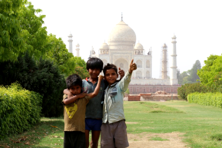 Mehtab Bagh Taj Mahal Agra Children India Indians photo