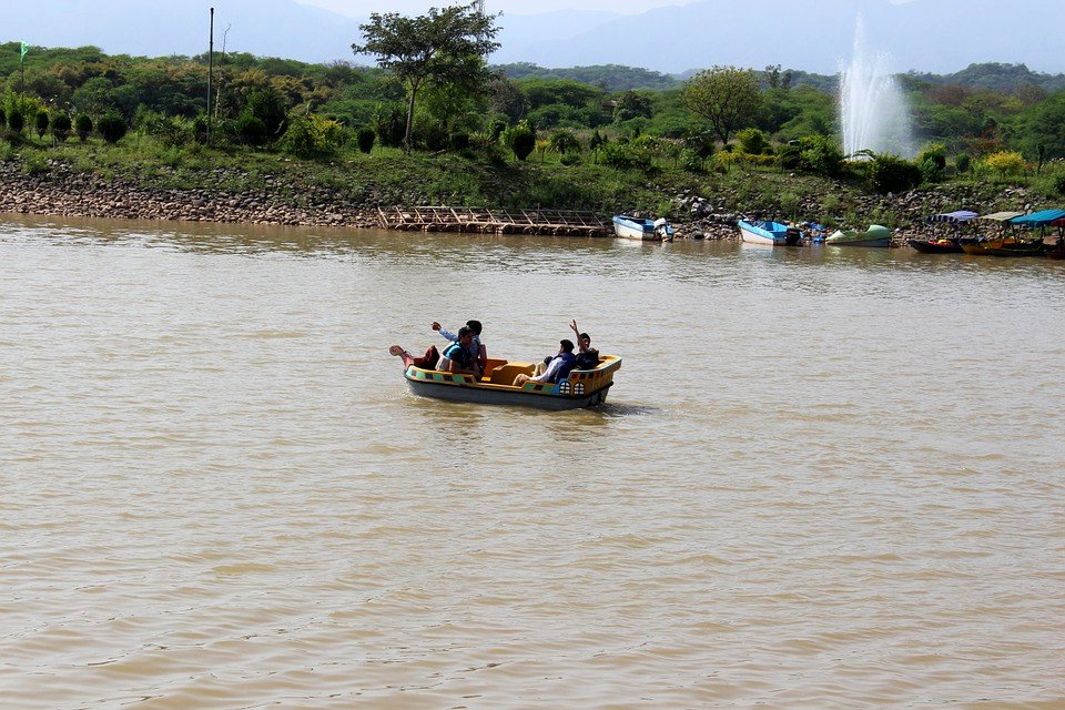 Boys Sukhna Lake Boat Water Chandigarh People photo
