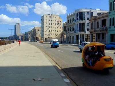 Havana. Seafront with Cocotaxi