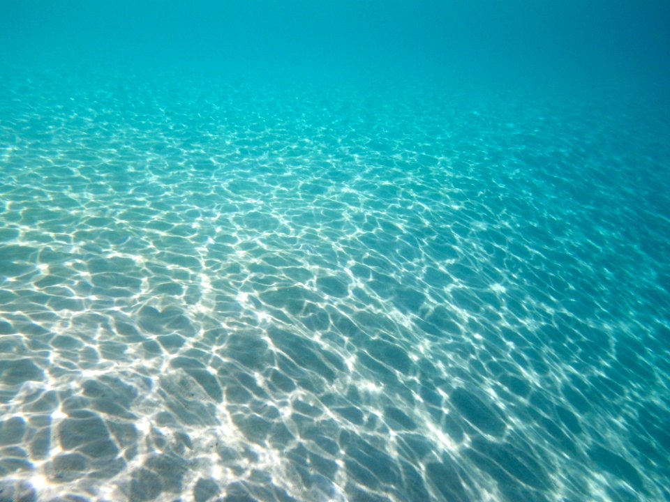 Beautiful blue water in Midway's lagoon