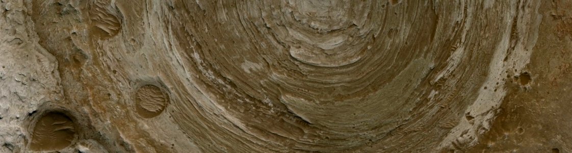 Mars - Layered Materials within a Small Crater photo