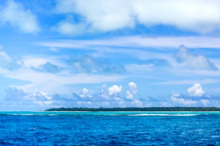 North Beach on Sand Island as seen from just outside the fringing feer