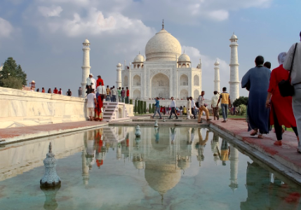 Asia India Taj Mahal White Marble photo