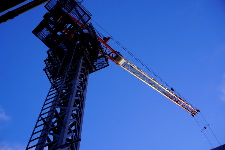 Crane wih bluesky