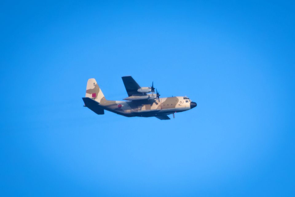 Desert Camo C-130 Hercules in Flight