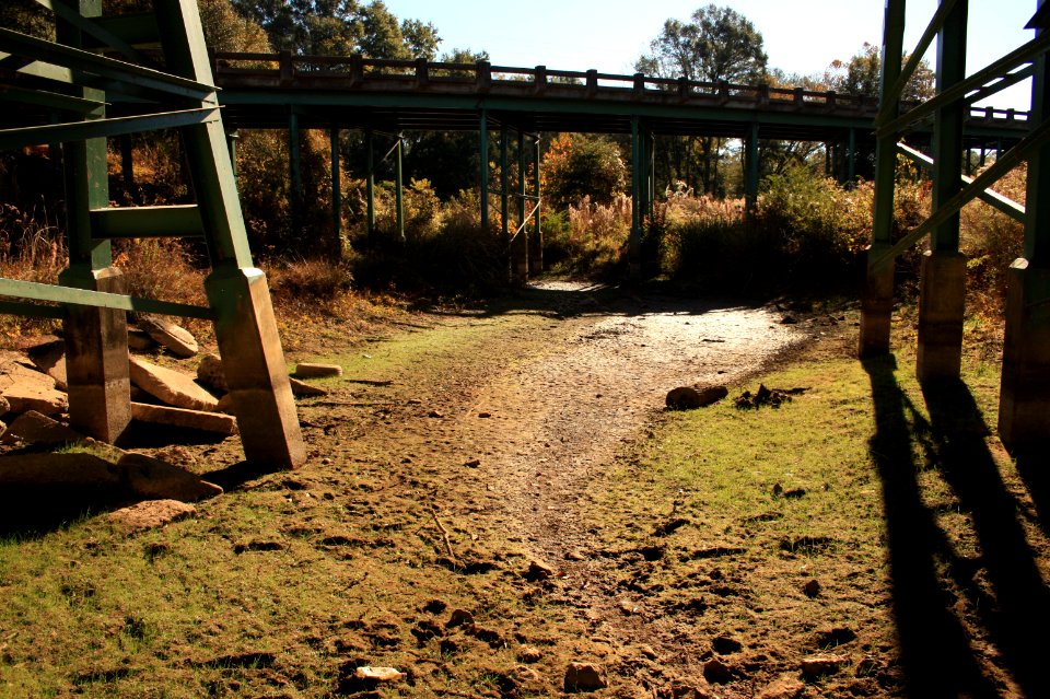 Dry stream during drought
