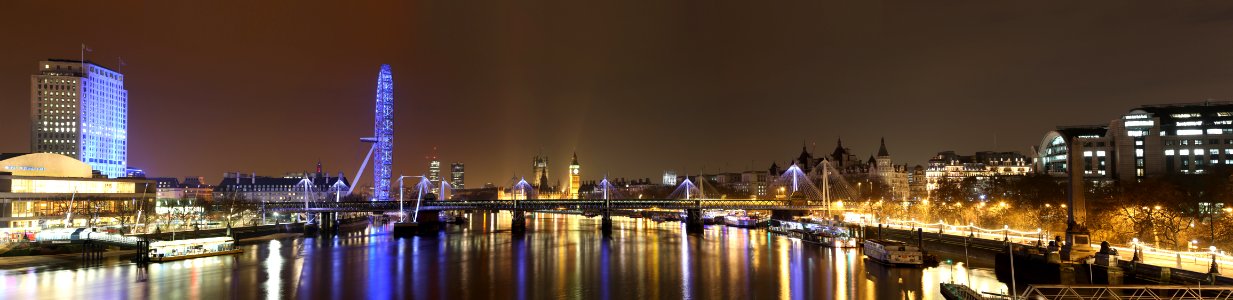 PANORAMIC SKYLINE LONDON BY NIGHT