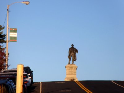 Statue of Marcus Daly (copper baron) at Montana Tech