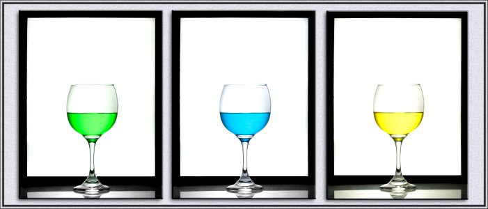 Tri-Color Wine Glass photo