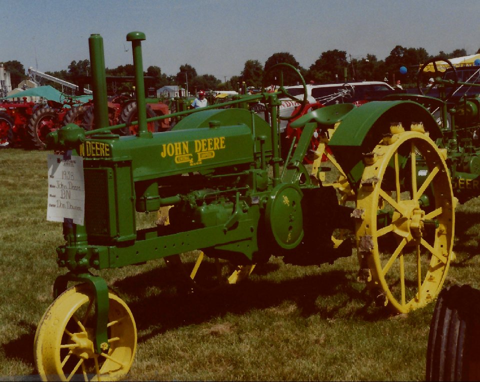 Antique Steel Wheel John Deere Tractor