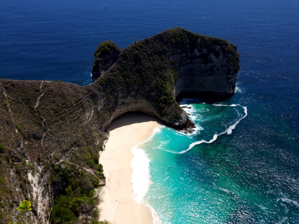 Kelingking-Strand von oben