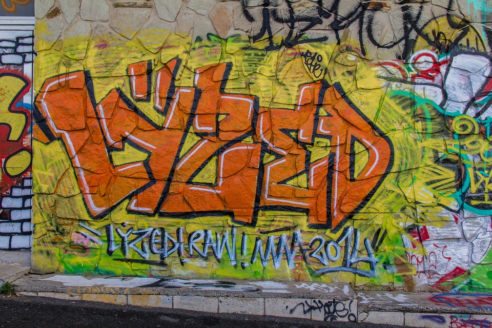 Urban colorful brick