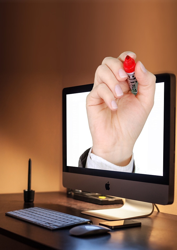 Keyboard hand 3d