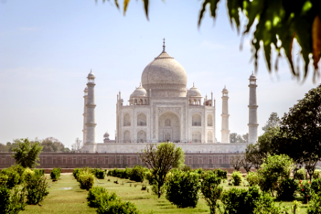 Taj Mahal Monument Nature Weltwunder Park India