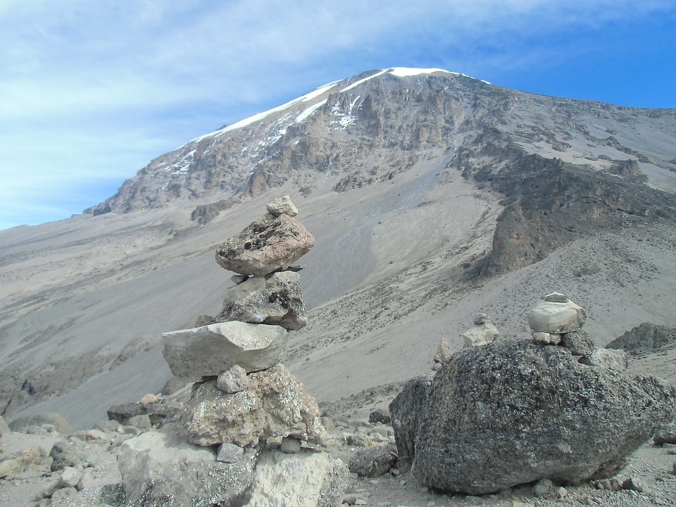 Mountain peak sky