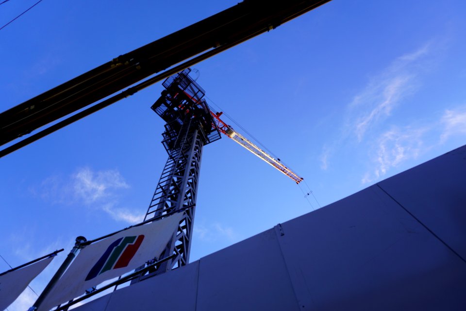 Crane wih bluesky